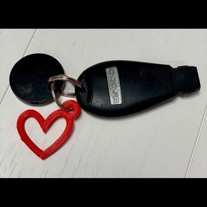 Red heart key ring